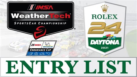 2021 daytona rolex 24 entry list